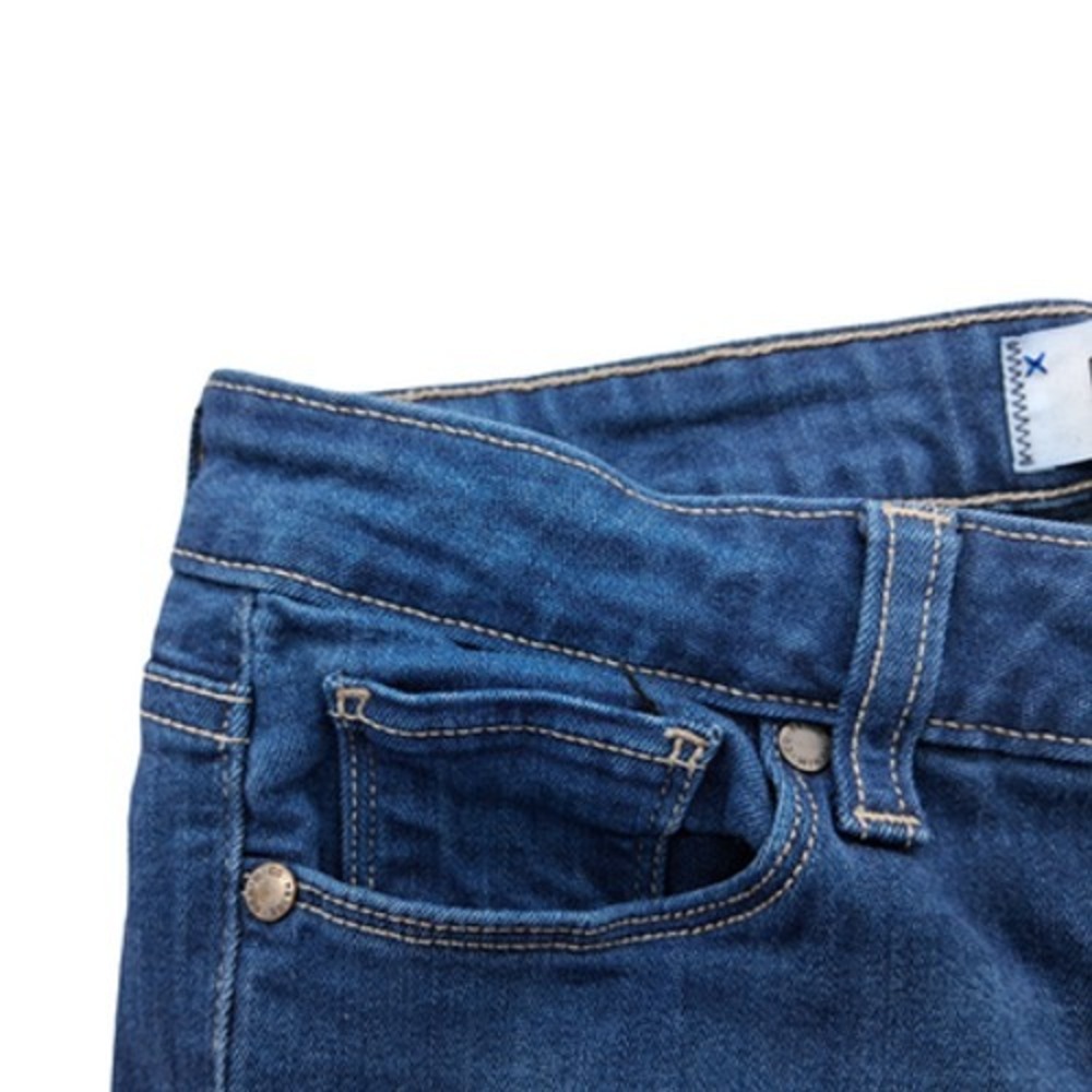 Paige Hoxton Ankle Jeans Womens 28 Blue Mid Rise Slim Stretch Denim Pants - Picture 3 of 10